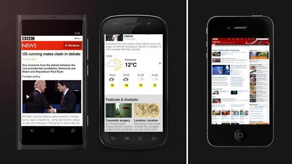 Screenshot of BBC News mobile on a smartphone