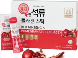 Korean Beauty Baekje Geumsan Women’s Pomegranate Collagen Jelly Stick 5.1oz / 30 Count (5 Pack)